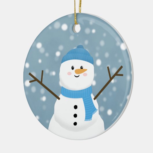 Snowman Keramisch Ornament (Links)
