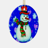 Snowman Keramisch Ornament (Rechts)