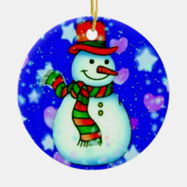 Snowman Keramisch Ornament