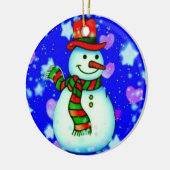 Snowman Keramisch Ornament (Links)