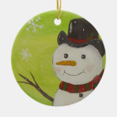Snowman Keramisch Ornament (Voorkant)