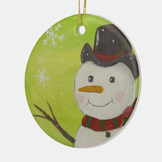 Snowman Keramisch Ornament (Links)