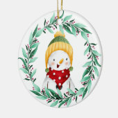 Snowman keramisch ornament (Links)