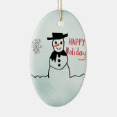 Snowman Keramisch Ornament (Rechts)