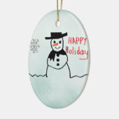Snowman Keramisch Ornament (Links)