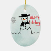 Snowman Keramisch Ornament (Voorkant)