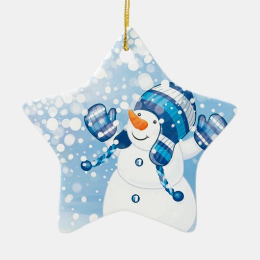 Snowman Keramisch Ornament (Voorkant)