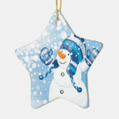 Snowman Keramisch Ornament (Links)
