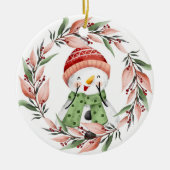 Snowman keramisch ornament (Voorkant)