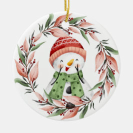 Snowman keramisch ornament