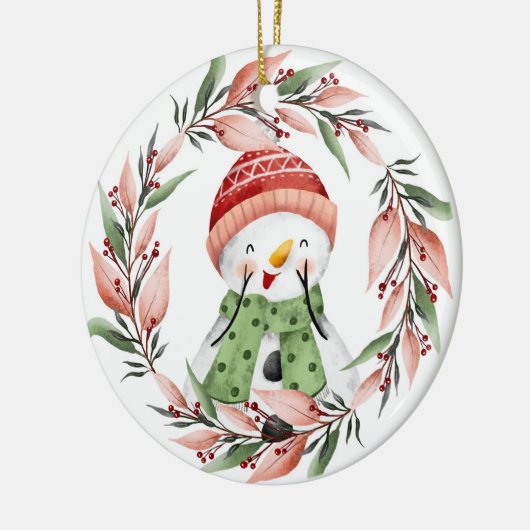 Snowman keramisch ornament (Links)