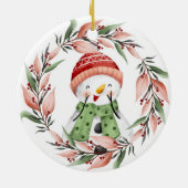 Snowman keramisch ornament (Achterkant)