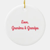 Snowman Keramisch Ornament (Achterkant)