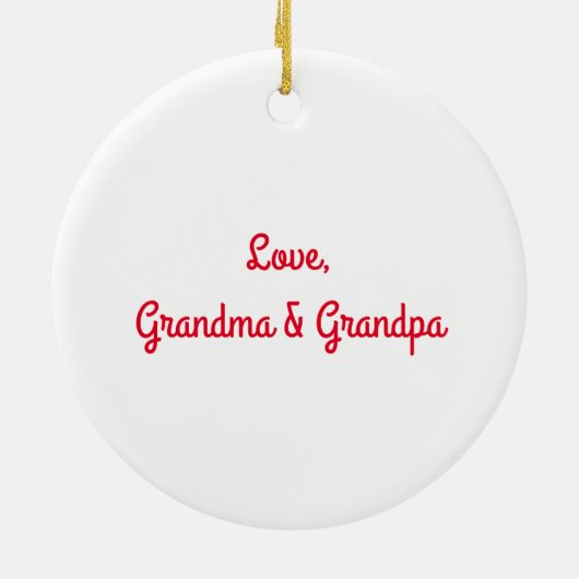 Snowman Keramisch Ornament (Achterkant)