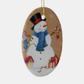 Snowman Keramisch Ornament (Rechts)