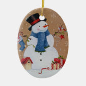 Snowman Keramisch Ornament (Voorkant)