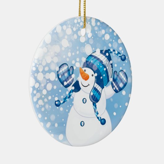 Snowman Keramisch Ornament (Rechts)