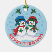 Snowman Keramisch Ornament (Voorkant)