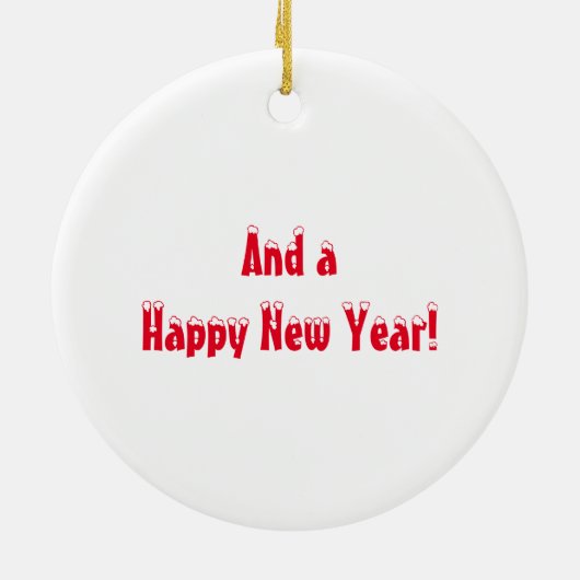 Snowman Keramisch Ornament (Achterkant)