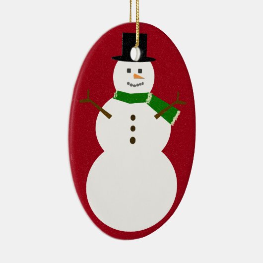 Snowman Keramisch Ornament (Rechts)