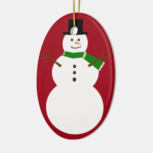 Snowman Keramisch Ornament (Links)
