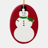 Snowman Keramisch Ornament (Voorkant)