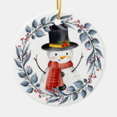 Snowman keramisch ornament (Voorkant)