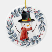 Snowman keramisch ornament (Achterkant)