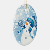 Snowman Keramisch Ornament (Rechts)