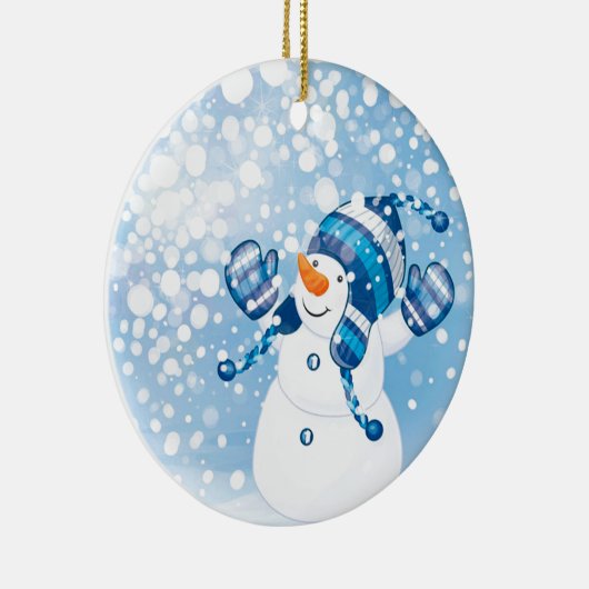 Snowman Keramisch Ornament (Rechts)