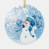 Snowman Keramisch Ornament (Voorkant)