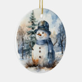 Snowman Keramisch Ornament (Rechts)