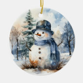 Snowman Keramisch Ornament (Voorkant)