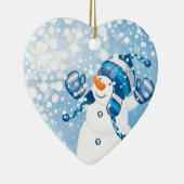 Snowman Keramisch Ornament (Rechts)