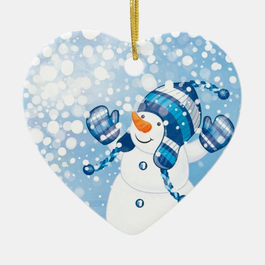 Snowman Keramisch Ornament (Voorkant)