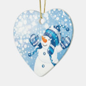 Snowman Keramisch Ornament (Links)