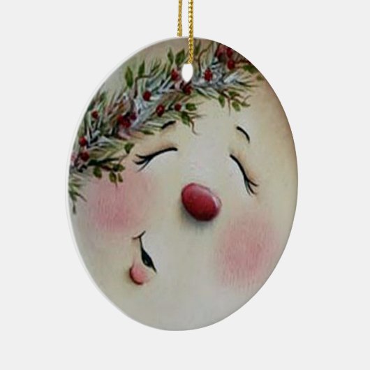 Snowman Keramisch Ornament (Rechts)