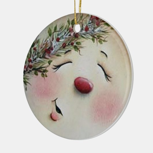 Snowman Keramisch Ornament (Links)