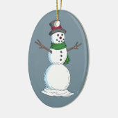 Snowman Keramisch Ornament (Links)