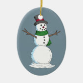 Snowman Keramisch Ornament (Voorkant)