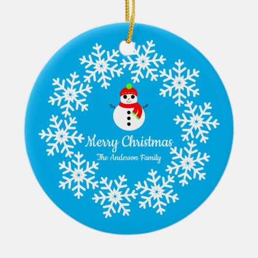 Snowman keramische decoratie (Voorkant)