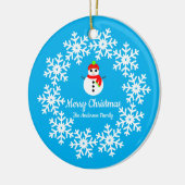 Snowman keramische decoratie (Links)