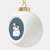 Snowman keramische kerstbal-versiering bal ornament (Rechts)