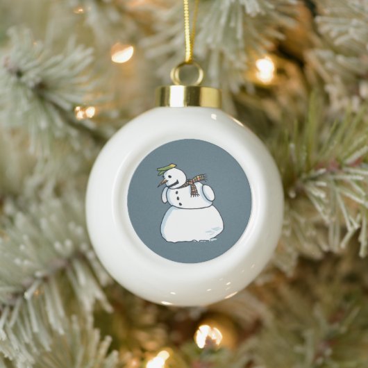 Snowman keramische kerstbal-versiering keramische bal ornament (Boom)