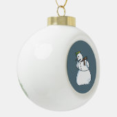 Snowman keramische kerstbal-versiering keramische bal ornament (Links)