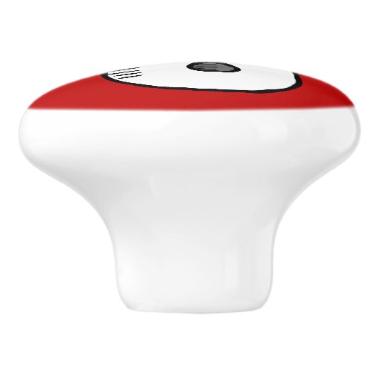 Snowman Keramische Knop (Zijkant)