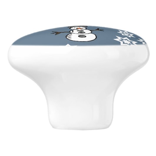 Snowman Keramische Knop (Zijkant)