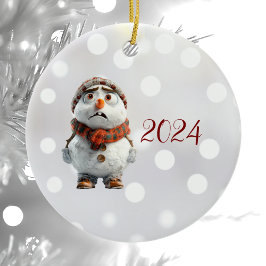 Snowman Kerst Elf Keramisch Ornament