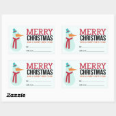 Snowman Kerst sticker (Vel)