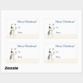 Snowman Kerst sticker (Vel)